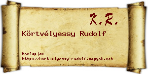 Körtvélyessy Rudolf névjegykártya
