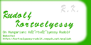 rudolf kortvelyessy business card